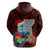 Custom Guam Christmas Hoodie Santa Gift Latte Stone and Sea Turle Mix Hibiscus Chamorro Red Style LT03