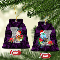 Guam Christmas Ceramic Ornament Santa Gift Latte Stone and Sea Turle Mix Hibiscus Chamorro Pink Style LT03