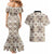 Tukenny Pattern Fijian War Clubs Couples Matching Mermaid Dress and Hawaiian Shirt LT03 - Polynesian Pride