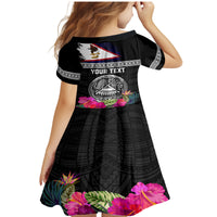 Personalized American Samoa Flag Day Family Matching Mermaid Dress and Hawaiian Shirt Tanoa and Fue mix Hibiscus Flower Polynesian Pattern