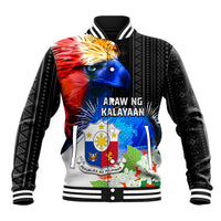 Philippines Independence Day Baseball Jacket Philippines Eagle and Sampaguita Jasmine Yakan Tribal