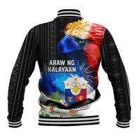 Philippines Independence Day Baseball Jacket Philippines Eagle and Sampaguita Jasmine Yakan Tribal