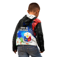 Philippines Independence Day Kid Hoodie Philippines Eagle and Sampaguita Jasmine Yakan Tribal