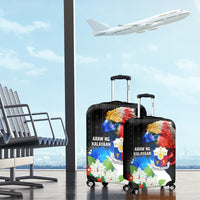 Philippines Independence Day Luggage Cover Philippines Eagle and Sampaguita Jasmine Yakan Tribal