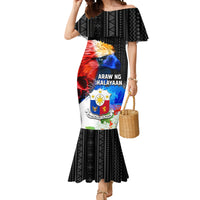 Philippines Independence Day Mermaid Dress Philippines Eagle and Sampaguita Jasmine Yakan Tribal
