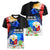 Philippines Independence Day Women V Neck T Shirt Philippines Eagle and Sampaguita Jasmine Yakan Tribal