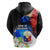 Philippines Independence Day Zip Hoodie Philippines Eagle and Sampaguita Jasmine Yakan Tribal