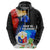 Philippines Independence Day Zip Hoodie Philippines Eagle and Sampaguita Jasmine Yakan Tribal