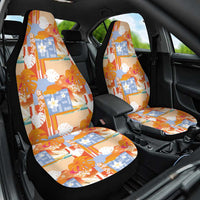 Hawaiian and Japanese Culture Together Car Seat Cover Palaka Japanese Art and Tropical Motif Tribal Patchwork LT03 One Size Multicolor - Polynesian Pride