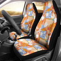 Hawaiian and Japanese Culture Together Car Seat Cover Palaka Japanese Art and Tropical Motif Tribal Patchwork LT03 - Polynesian Pride