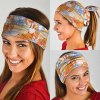 Hawaiian and Japanese Culture Together Neck Gaiter Palaka Japanese Art and Tropical Motif Tribal Patchwork LT03 - Polynesian Pride