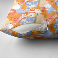 Hawaiian and Japanese Culture Together Pillow Cover Palaka Japanese Art and Tropical Motif Tribal Patchwork LT03 - Polynesian Pride