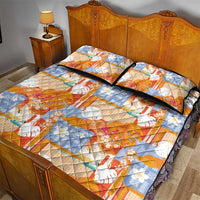Hawaiian and Japanese Culture Together Quilt Bed Set Palaka Japanese Art and Tropical Motif Tribal Patchwork LT03 - Polynesian Pride
