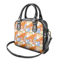 Hawaiian and Japanese Culture Together Shoulder Handbag Palaka Japanese Art and Tropical Motif Tribal Patchwork LT03 - Polynesian Pride