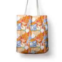 Hawaiian and Japanese Culture Together Tote Bag Palaka Japanese Art and Tropical Motif Tribal Patchwork LT03 - Polynesian Pride