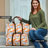 Hawaiian and Japanese Culture Together Travel Bag Palaka Japanese Art and Tropical Motif Tribal Patchwork LT03 - Polynesian Pride