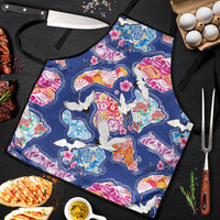 Hawaiian and Japanese Culture Together Apron Hawaiian Archipelago Shape Sea Animals