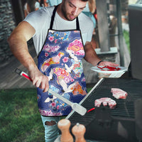 Hawaiian and Japanese Culture Together Apron Hawaiian Archipelago Shape Sea Animals