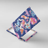 Hawaiian and Japanese Culture Together Canvas Wall Art Hawaiian Archipelago Shape Sea Animals
