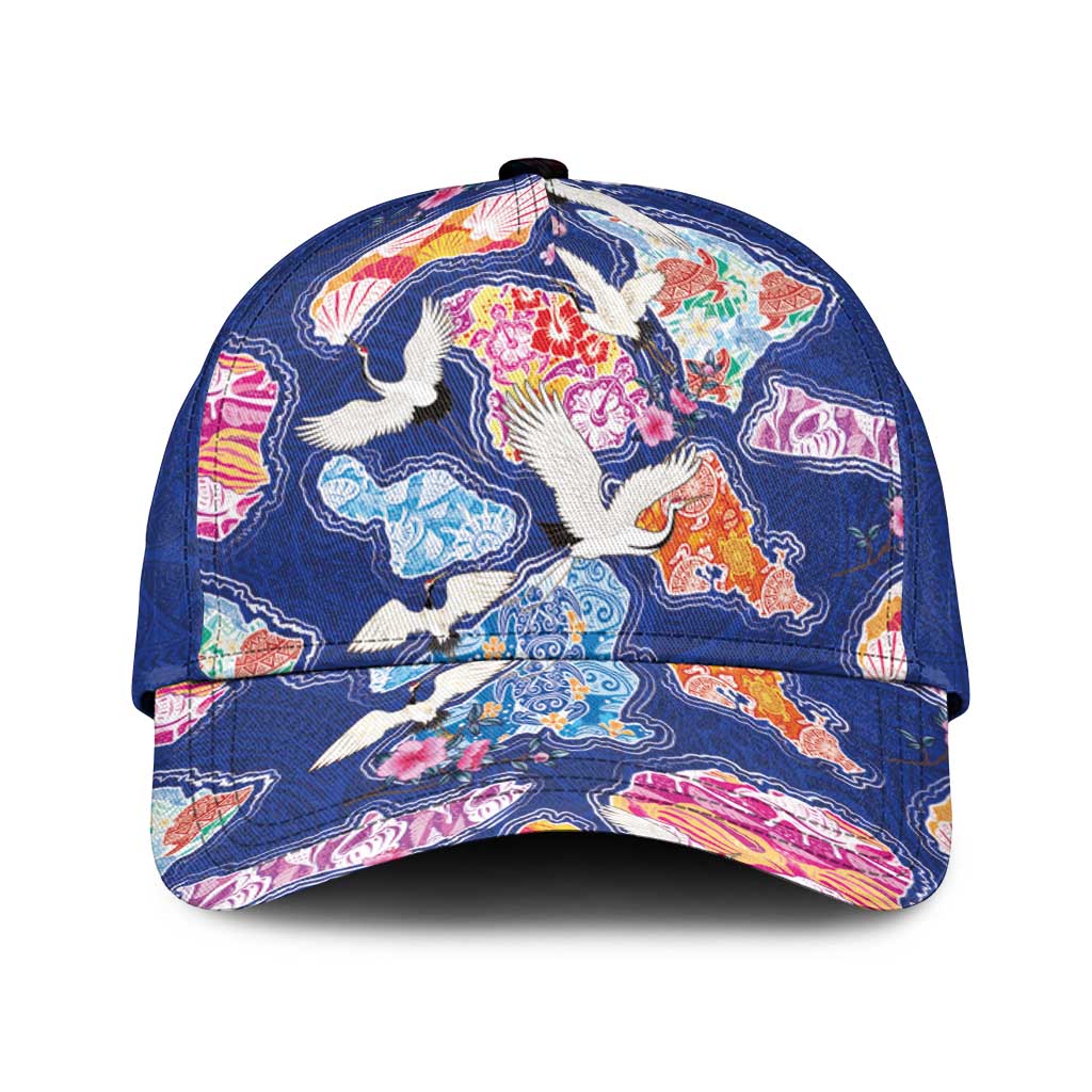 Hawaiian and Japanese Culture Together Classic Cap Hawaiian Archipelago Shape Sea Animals