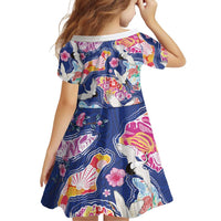 Hawaiian and Japanese Culture Together Family Matching Short Sleeve Bodycon Dress and Hawaiian Shirt Hawaiian Archipelago Shape Sea Animals LT03 - Polynesian Pride
