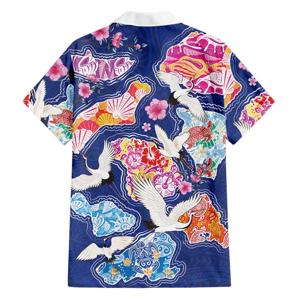 Hawaiian and Japanese Culture Together Family Matching Summer Maxi Dress and Hawaiian Shirt Hawaiian Archipelago Shape Sea Animals LT03 - Polynesian Pride