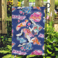 Hawaiian and Japanese Culture Together Garden Flag Hawaiian Archipelago Shape Sea Animals