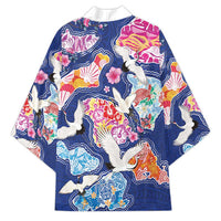 Hawaiian and Japanese Culture Together Kimono Hawaiian Archipelago Shape Sea Animals