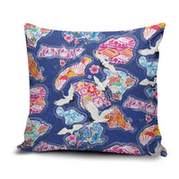Hawaiian and Japanese Culture Together Pillow Cover Hawaiian Archipelago Shape Sea Animals