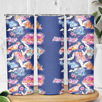 Hawaiian and Japanese Culture Together Skinny Tumbler Hawaiian Archipelago Shape Sea Animals LT03 - Polynesian Pride