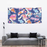 Hawaiian and Japanese Culture Together Tapestry Hawaiian Archipelago Shape Sea Animals