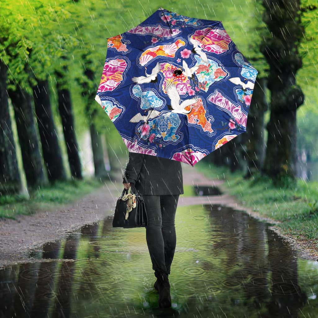 Hawaiian and Japanese Culture Together Umbrella Hawaiian Archipelago Shape Sea Animals