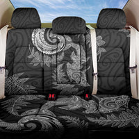 New Zealand Sea Animals with Maori Tribal Tattoo Back Car Seat Cover Shark Manta Ray with Silver Fern Black LT03 One Size Black - Polynesian Pride