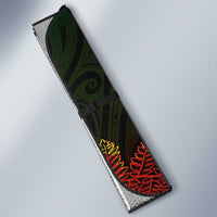 New Zealand Sea Animals with Maori Tribal Tattoo Auto Sun Shade Shark Manta Ray with Silver Fern Reggae LT03 - Polynesian Pride