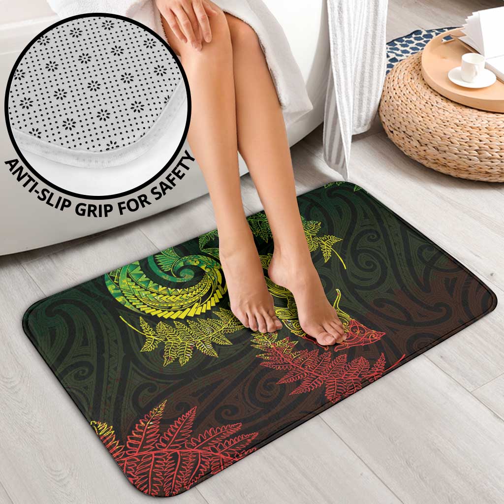 New Zealand Sea Animals with Maori Tribal Tattoo Bathroom Set Shark Manta Ray with Silver Fern Reggae LT03 - Polynesian Pride