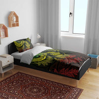 New Zealand Sea Animals with Maori Tribal Tattoo Bedding Set Shark Manta Ray with Silver Fern Reggae LT03 - Polynesian Pride
