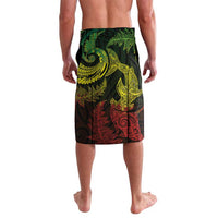New Zealand Sea Animals with Maori Tribal Tattoo Lavalava Shark Manta Ray with Silver Fern Reggae LT03 - Polynesian Pride