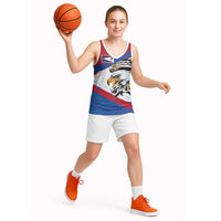 American Samoa Flag Day Basketball Jersey Polynesian Art Geometric with Flag Brush Style