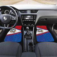 American Samoa Flag Day Car Mats Polynesian Art Geometric with Flag Brush Style