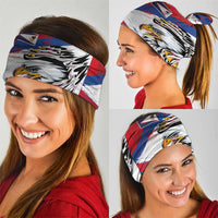 American Samoa Flag Day Neck Gaiter Polynesian Art Geometric with Flag Brush Style