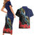 New Zealand Maori Hongi Culture Couples Matching Short Sleeve Bodycon Dress and Hawaiian Shirt Tui Bird Pohutukawa and Polynesian Pattern