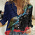 New Zealand Maori Hongi Culture Women Casual Shirt Tui Bird Pohutukawa and Polynesian Pattern