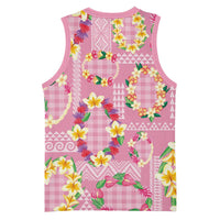 Hawaiian Leis Basketball Jersey Kakau Tattoos and Palaka Pastel Pink Color