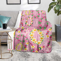 Hawaiian Leis Blanket Kakau Tattoos and Palaka Pastel Pink Color