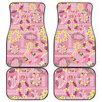 Hawaiian Leis Car Mats Kakau Tattoos and Palaka Pastel Pink Color