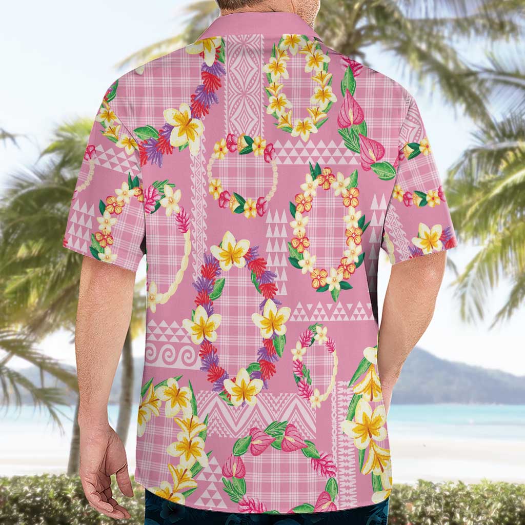 Hawaiian Leis Hawaiian Shirt Kakau Tattoos and Palaka Pastel Pink Color