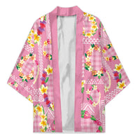 Hawaiian Leis Kimono Kakau Tattoos and Palaka Pastel Pink Color