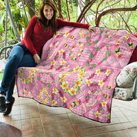 Hawaiian Leis Quilt Kakau Tattoos and Palaka Pastel Pink Color