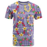 Hawaiian Leis T Shirt Kakau Tattoos and Palaka Pastel Purple Color