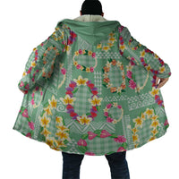 Hawaiian Leis Cloak Kakau Tattoos and Palaka Pastel Green Color